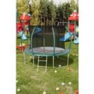 12FT Outdoor Enclosure Trampoline with Ladder