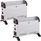 Portable Electric Low Energy Convector Heater (Pack of 2)