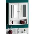 Bath Vida Priano 2 Door Mirrored Wall Cabinet With Shelf Storage Bathroom Furniture 580 x 560 x 130 