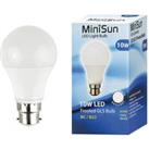 2 Pack B22 White Thermal Plastic GLS LED 10W Cool White 6500K 800lm Light Bulb