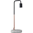 Talisman Black And Copper Table Lamp With Solid Marble Base