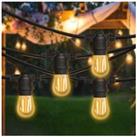 10M String Lights with 15 E27 Holder, IP65, Connectable, Black