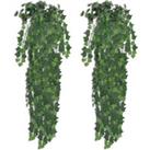 2 pcs Artificial Ivy Bush 90 cm Green