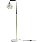 Talisman Black And Gold Floor Lamp With Gold Metal Shade