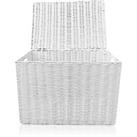 Laundry Resin Woven Basket Storage Chest Trunk Hamper/Kids Toy Storage Box Basket (Medium - W37xD26x26cms)