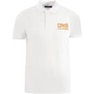 Bold Brand Logo White Polo Shirt