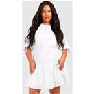 Plus Broderie Tiered Smock Dress