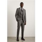 Skinny Grey Blue Highlight Check Suit Trouser