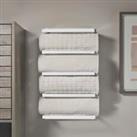 5 Tier Wall Mounted Towel Rack in White
