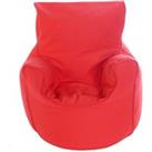 Cotton Twill Red Bean Bag Arm Chair Toddler Size