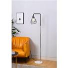 Industrial Angled Floor Lamp with Marble Base