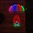 85cm Multicoloured Infinity LED Hanging Parachute Christmas Gnome Gonk