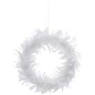 D30cm Hanging Feather Wreath Decoration for Halloween