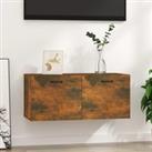 Wall Cabinet Smoked Oak 80x35x36,5 cm Engineered Wood