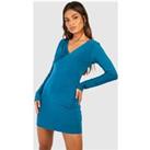 Double Slinky Ruched Mini Dress