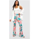 Floral Printed Flared Trousers