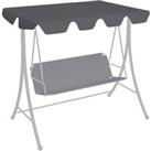 Replacement Canopy for Garden Swing Anthracite 188/168x145/110cm