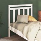 Bed Headboard White 96x4x100 cm Solid Wood Pine
