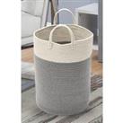 63L Woven Cotton Thread Laundry Clothes Hamper Basket Baby Kids Toys Storage with Handlers 50cm H