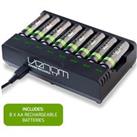 Rechargeable Battery Charging Dock plus 8 x AA 2100mAh Batteries