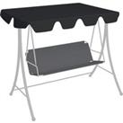 Replacement Canopy for Garden Swing Black 150/130x105/70 cm