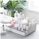 Open-Top Makeup Organizer with 13 Compartments