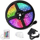 RGB LED Strip Lights, 5M, Colour Changing by Remote and App Control