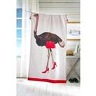 Ostrich Printed Velour 75x150cm Cotton Beach Towel