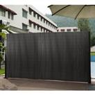 1*3M Dark Grey PVC Privacy Decorative Fences