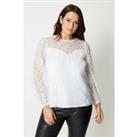 Curve Corded Lace Long Sleeve Top