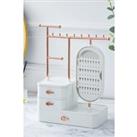 Multifunction Jewelry Organizer Drawer Jewellery Tree Stand Holder Rack Necklace Display Tower with 