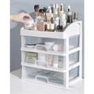 Large Capacity Cosmetic Organizer with 3 Drawers for Dressing Table