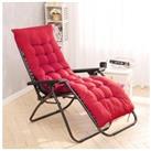 160 cm W x 50cm D Red Garden Bench Cushion Sun Lounger Cushion