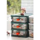 3 Tier Clear Drawers Storage Organizer Box for Cosmetic Stationery
