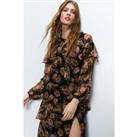 Premium Floral Ruffle Detail Tiered Maxi Dress