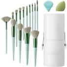14 Pcs Sprout-Green Professional Makeup Brush Set