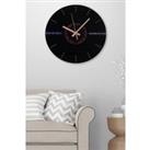 30cm Dia Round Vinyl Record Style Wall Clock with Gold Needle