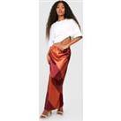 Bold Stripe Satin Midaxi Skirt