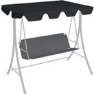 Replacement Canopy for Garden Swing Black 188/168x145/110 cm