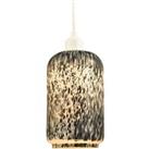 Pendant Light Shade in Dove Grey and Dusty Blue with Snowflake Marble Design