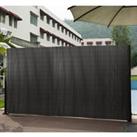 1.2*3M Dark Grey PVC Privacy Decorative Fences
