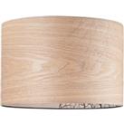 Eco Friendly Bamboo Wood Effect Lampshade with Black Woodland Trees Inner Lining