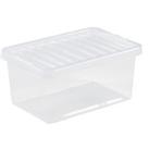 Storage Box Underbed 1 x 11 Litre Stackable Plastic Clothes Tidy Organiser Lid