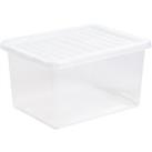 Storage Box Underbed 1 x 31 Litre Stackable Plastic Clothes Tidy Organiser Lid