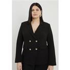 Plus Size Tailored Doubled Breasted Blazer