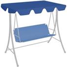 Replacement Canopy for Garden Swing Blue 188/168x145/110 cm