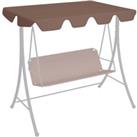 Replacement Canopy for Garden Swing Brown 188/168x145/110 cm
