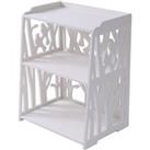 Rustic Small White Bedside Table