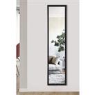118cm x 28cm Wood Framed Rectangle Wall Mounted Mirror
