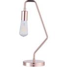 Industrial Vintage Style Metal Table Lamp with Inline Switch